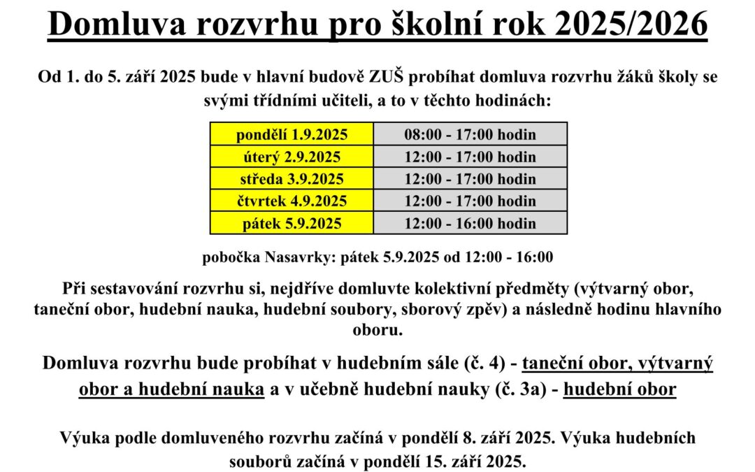 Zahájení školního roku 2025/2026