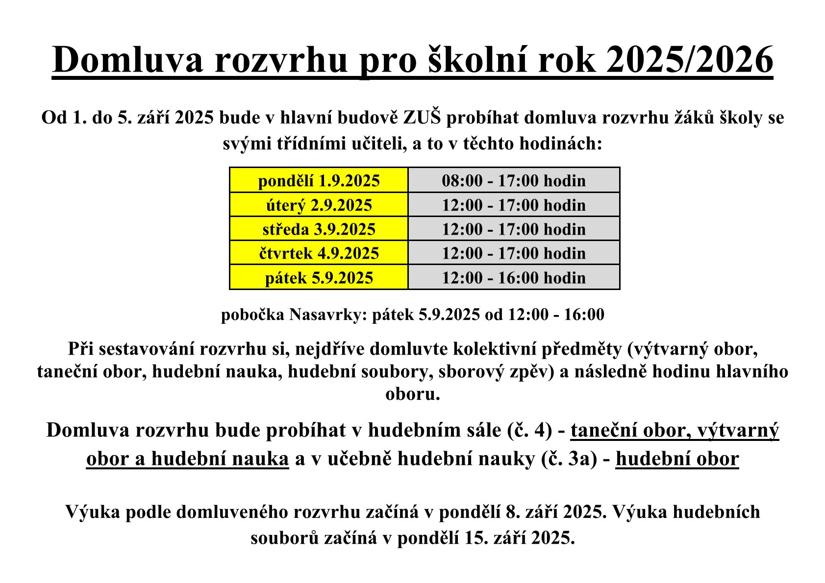 Zahájení školního roku 2025/2026